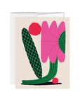 Carte de Souhaits Flo Fuchsia Paperole