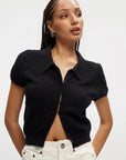 Blouse Polo Diamond Kuwalla Noir