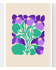 Affiche Liv Lee Blue Violets A4 12” x 8.25”