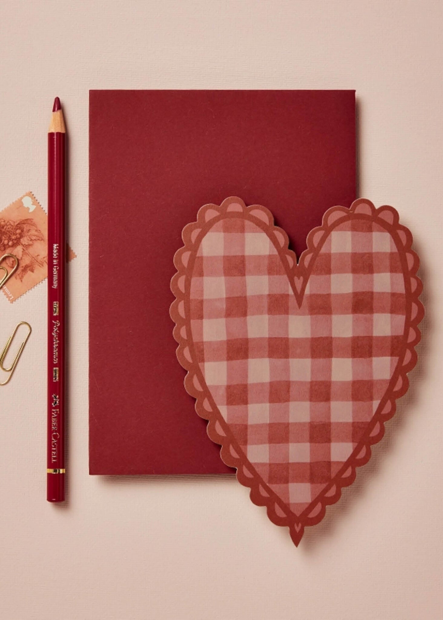 Carte de Souhaits Coeur Rouge Wanderlust Paper co