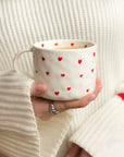 Tasse Coeurs Rouges Minimaliste Moi d'Abord