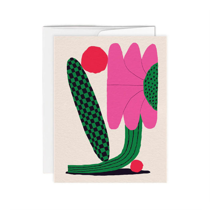 Carte de Souhaits Flo Fuchsia Paperole