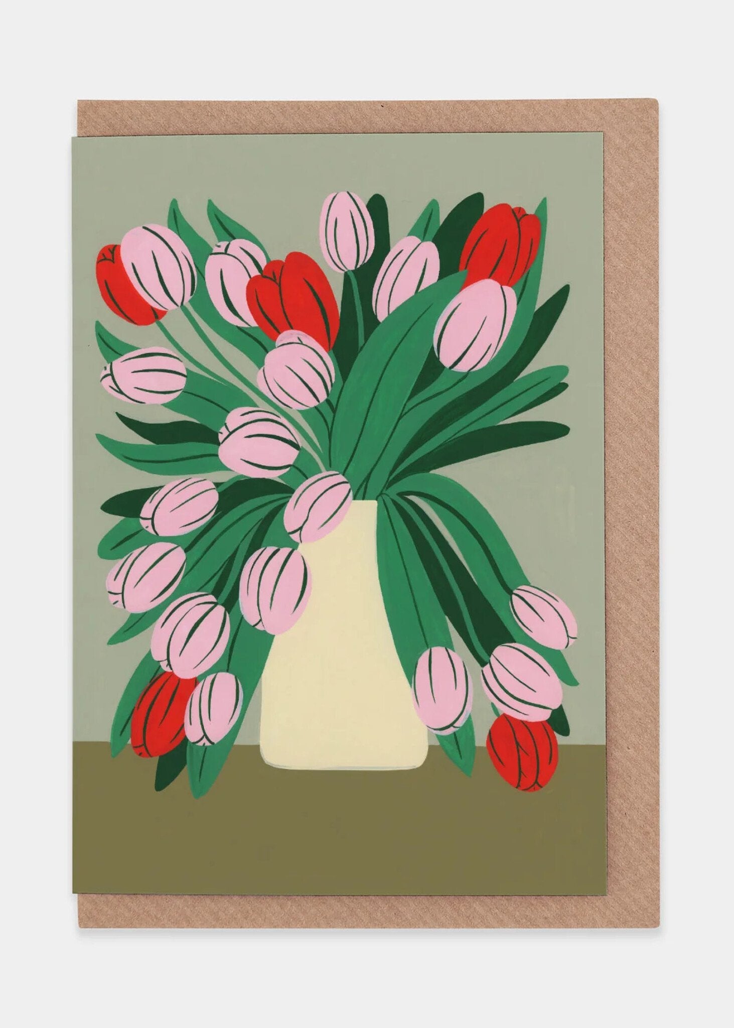 Carte de Souhaits Pink Tulips Evermade