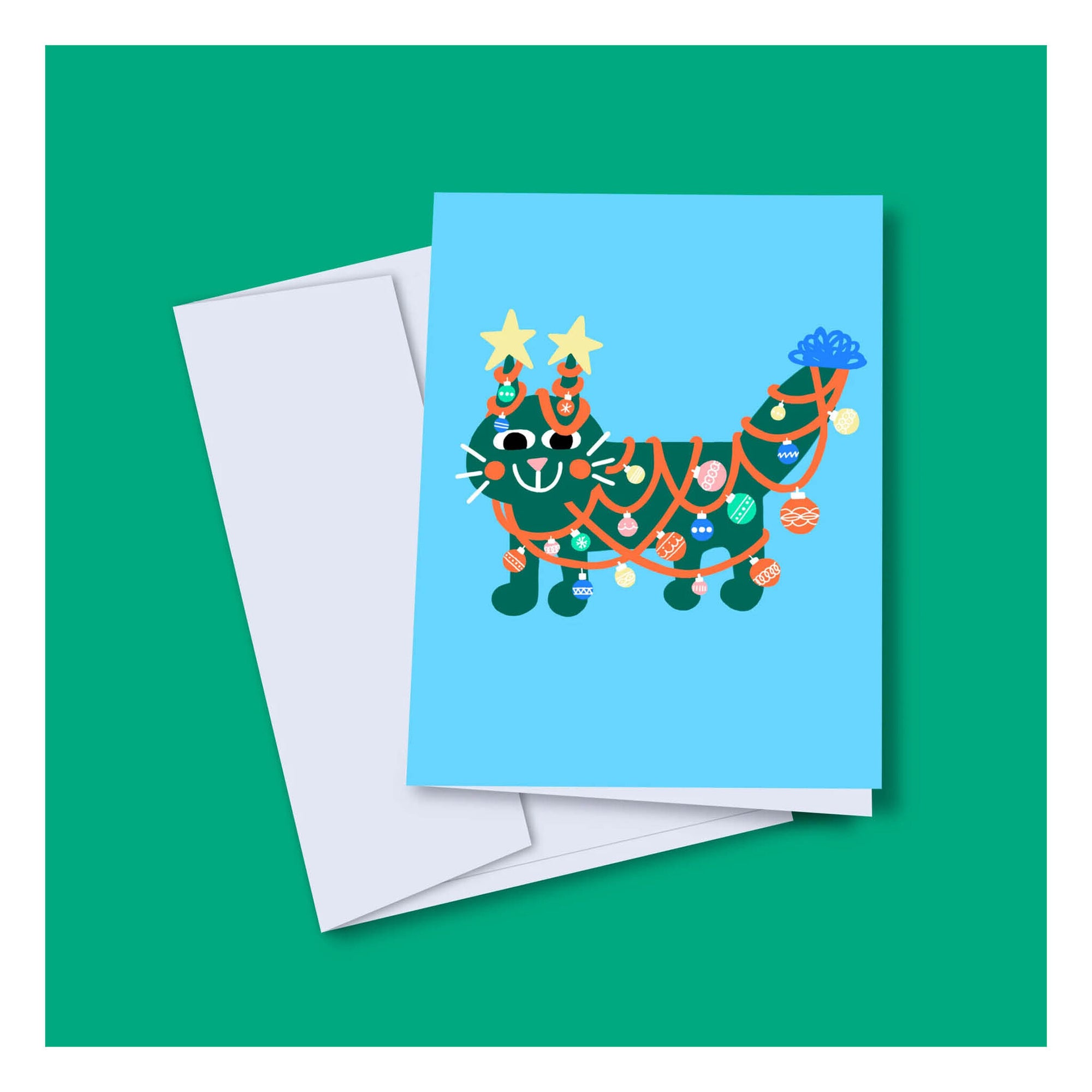 Carte de Souhaits TOUTE Chat de Noël