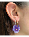 Boucles d'oreilles Pensées Mauves Coucou Suzette