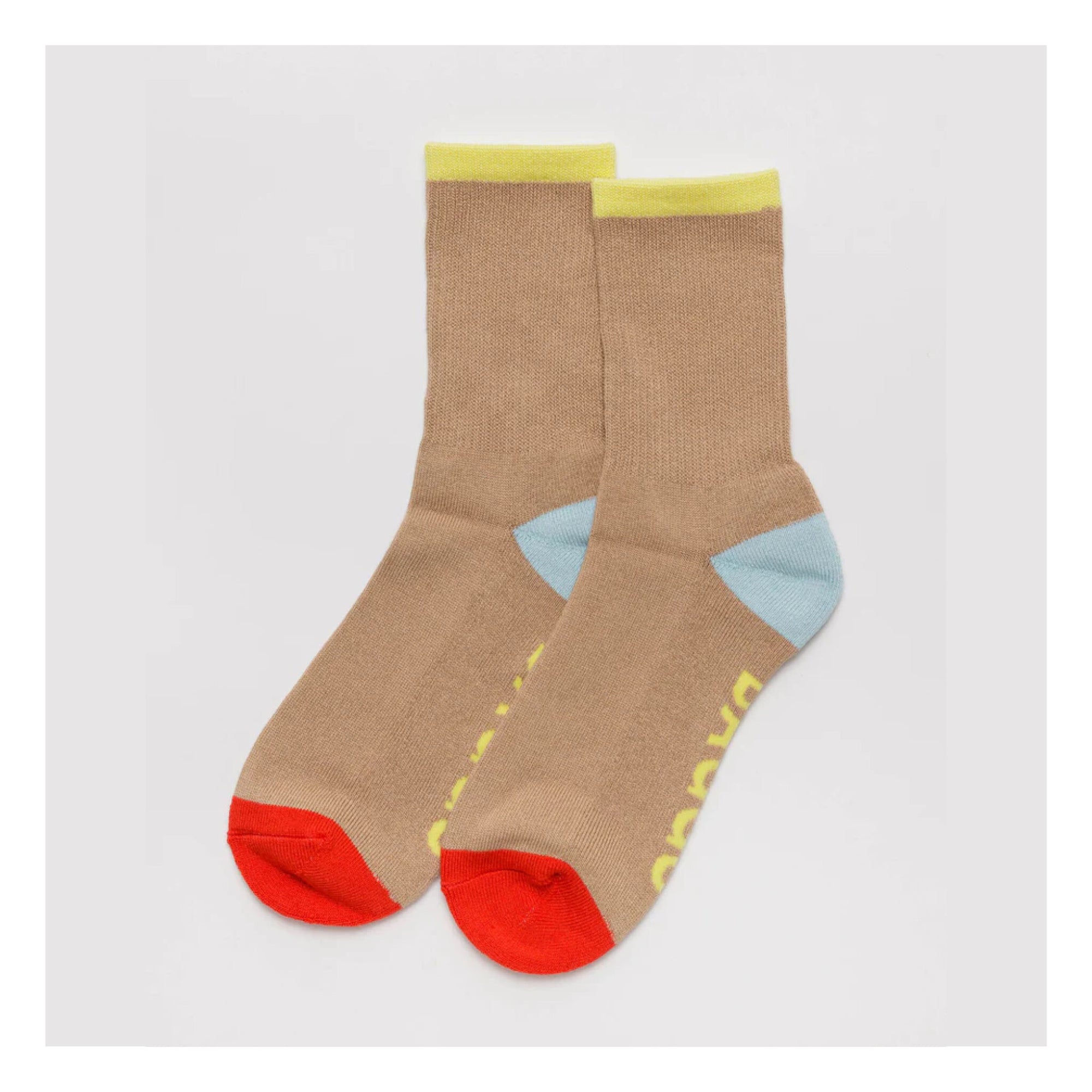 Chaussettes Ribbed Baggu Beige Mix