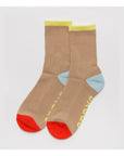 Chaussettes Ribbed Baggu Beige Mix