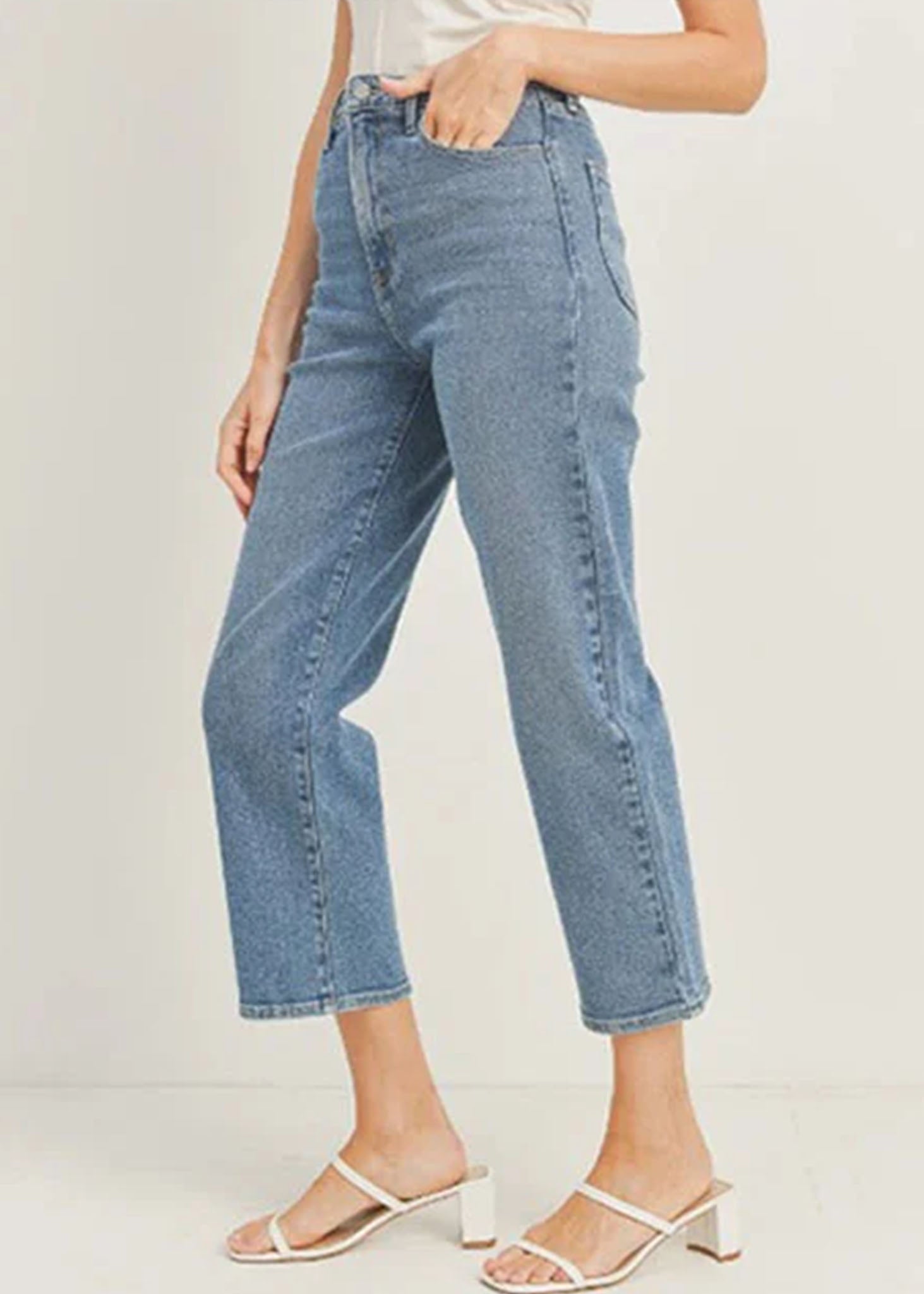 Jeans Ribcage Droit Denim Medium JBD