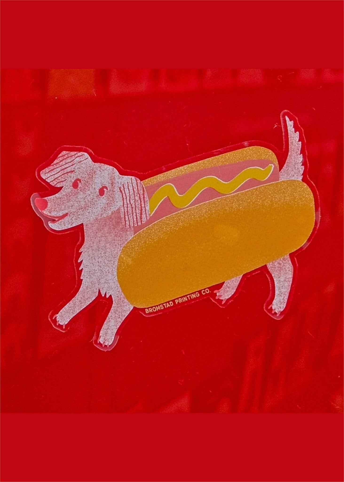 Autocollant Hot Dog Bromstad Printing Co