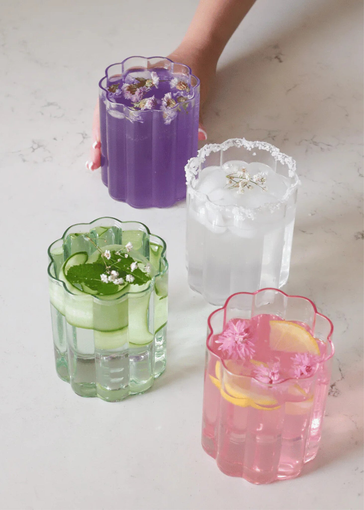 Verre Fleur Moi d'Abord (Plusieurs couleurs disponibles)