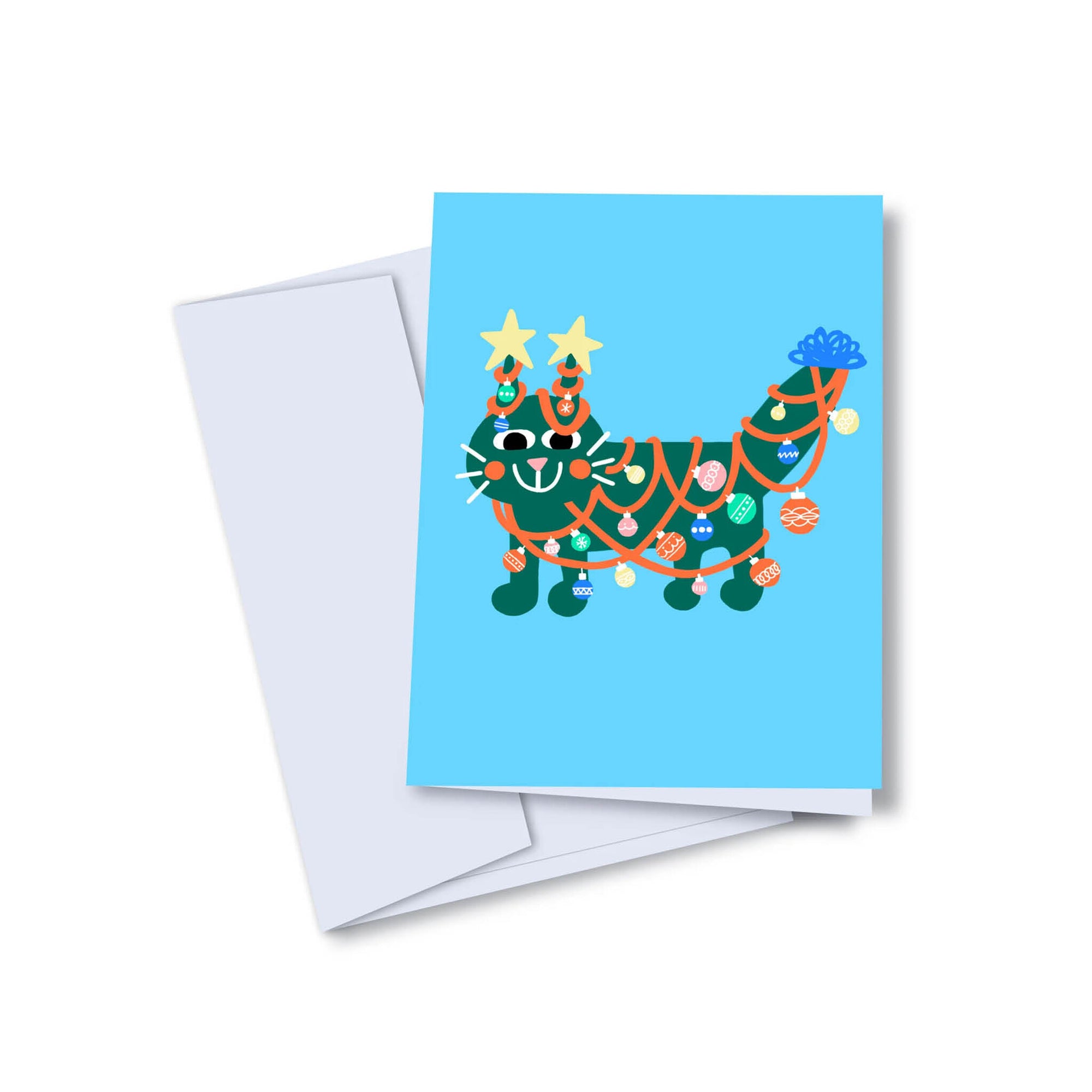 Carte de Souhaits TOUTE Chat de Noël