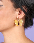 Boucles d'oreilles Papillon Jaune Coucou Suzette