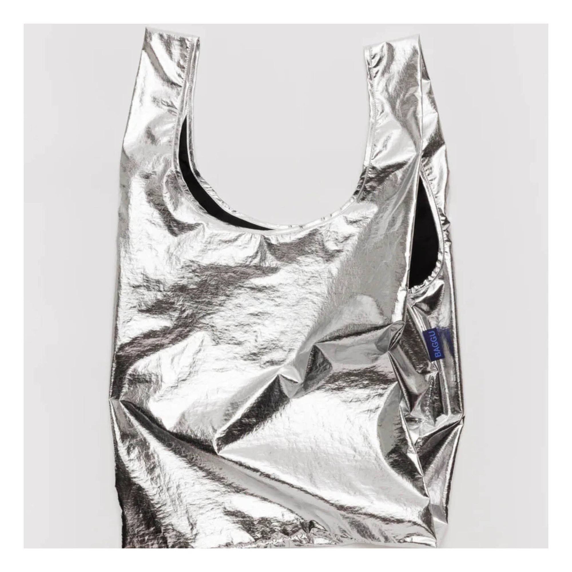 Sac Réutilisable Standard Baggu Métallique Argent