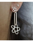 Boucles d'oreilles Double Fleurs Marmo