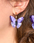 Boucles d'oreilles Papillon Mauve Coucou Suzette