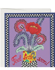 Carte de Souhaits Feel Better Bouquet Red Cap Cards