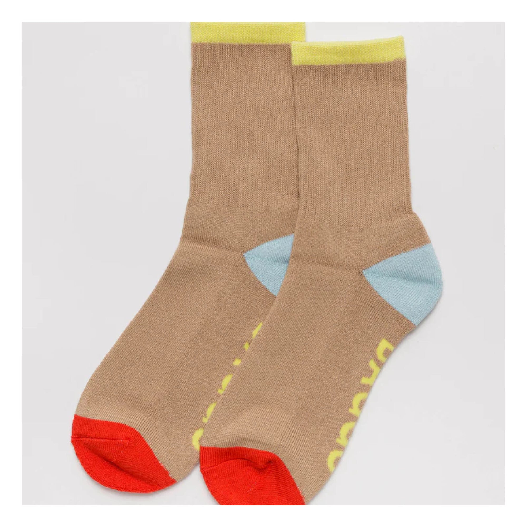 Chaussettes Ribbed Baggu Beige Mix