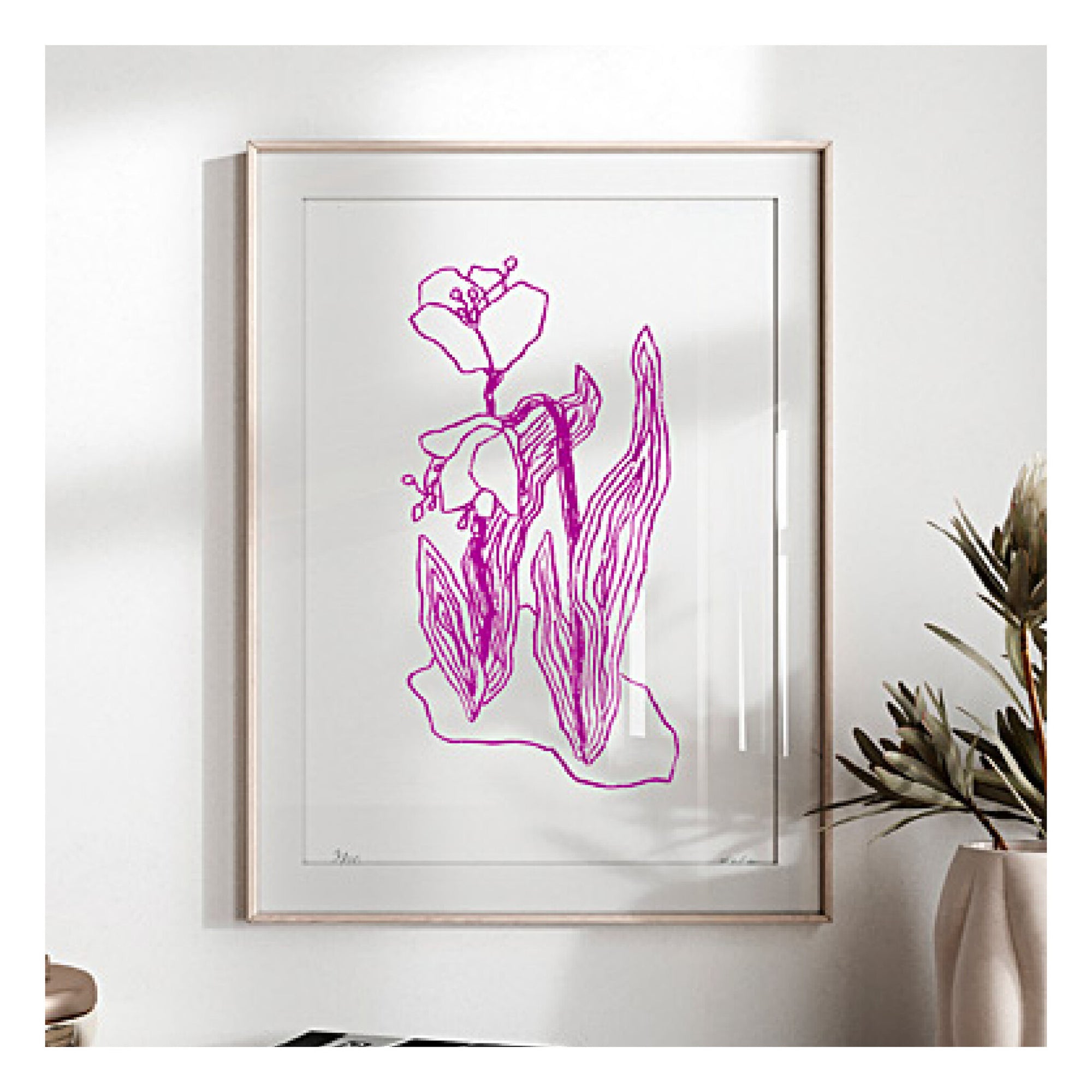 Affichette Bonsoir Fleurs (2 options disponibles)