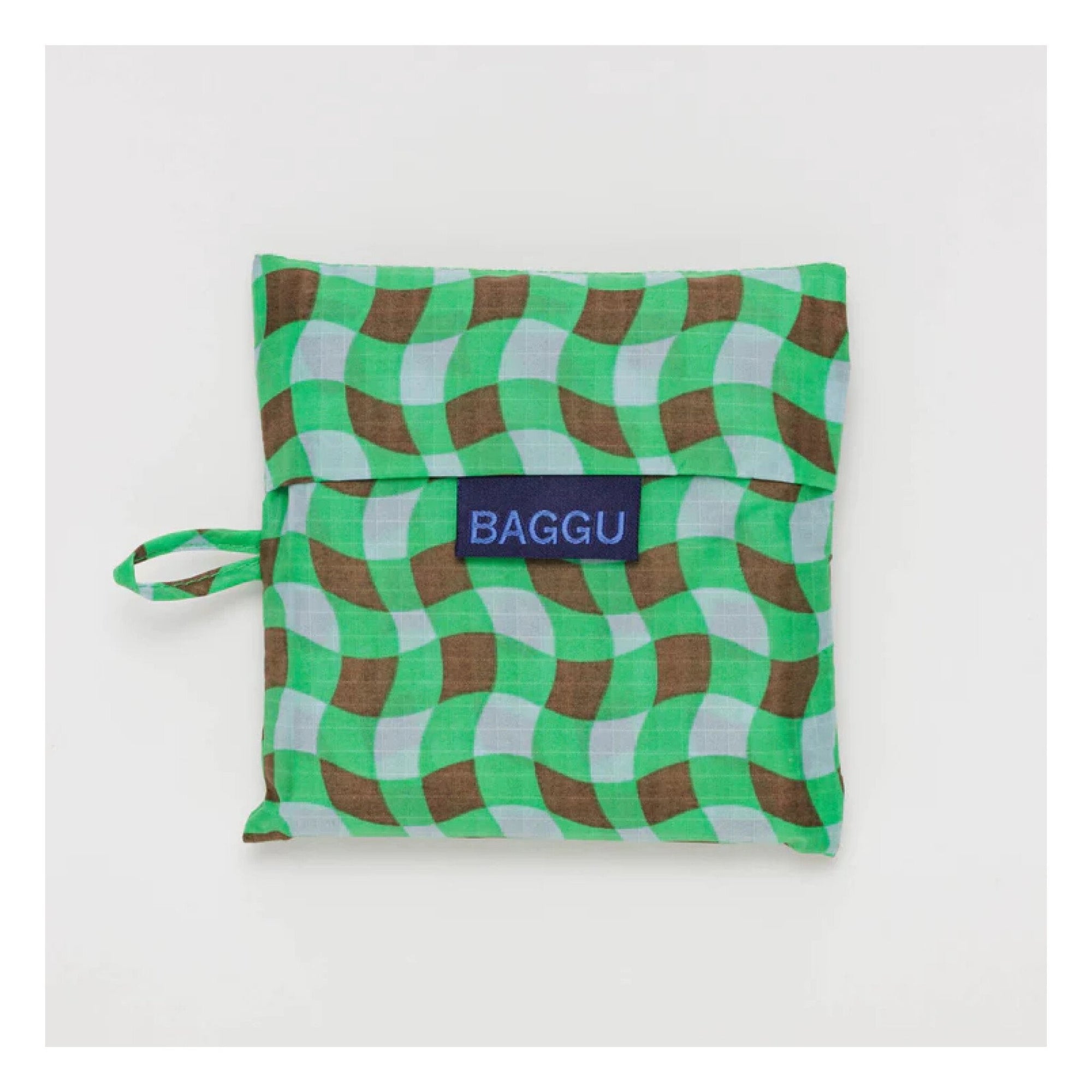 Sac Réutilisable Standard Baggu Wavy Gingham Green