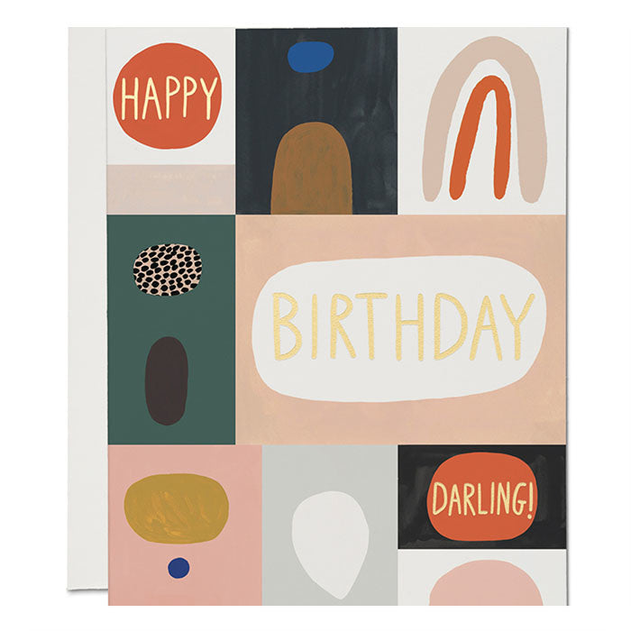 Carte de Souhaits Colour Block Birthday Red Cap Cards