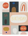 Carte de Souhaits Colour Block Birthday Red Cap Cards