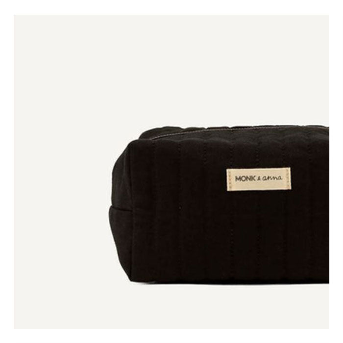 Sac toilette en Lin Noir Monk & Anna