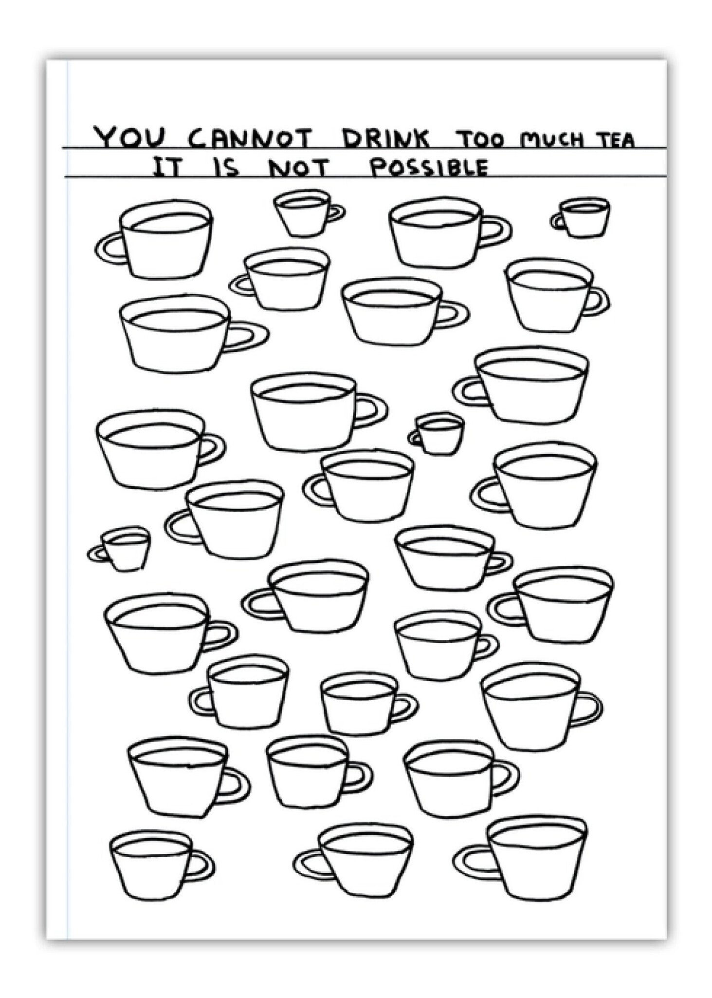 Carnet A5 Drink Too Much Tea D. Shrigley