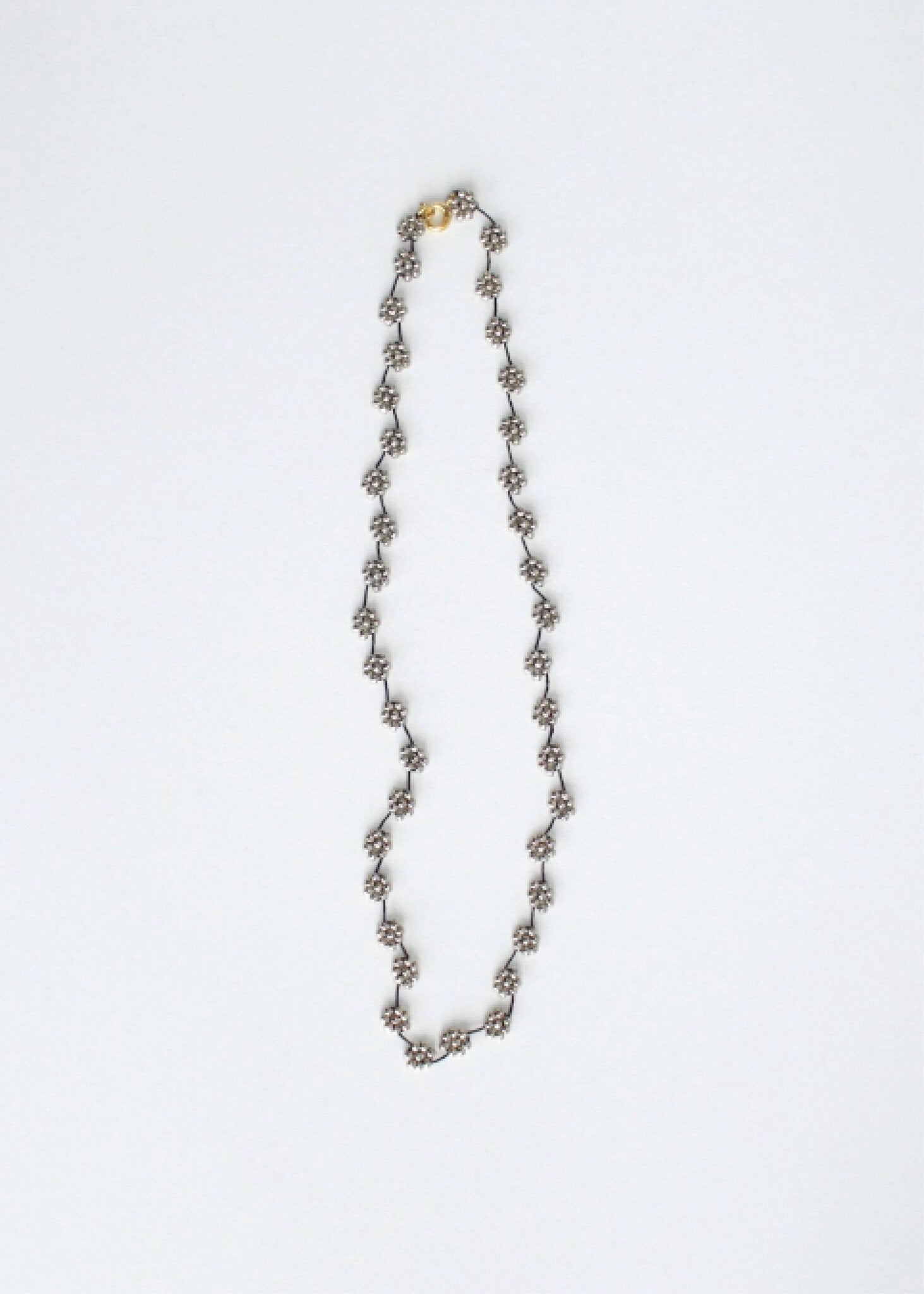 Collier Fiori Labro No.25 Argent et Gris