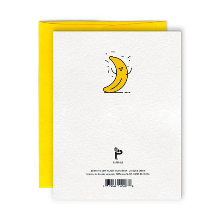 Carte de Souhaits Bananas Paperole