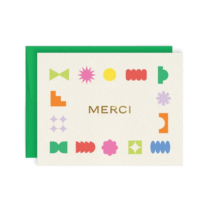 Carte de Souhaits Merci Géométrique Paperole