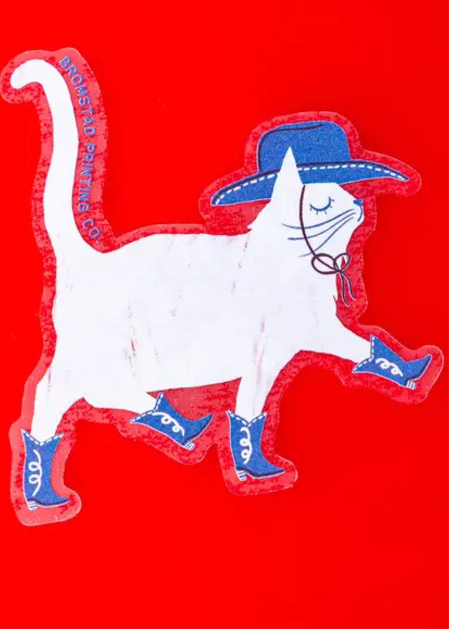 Autocollant Cowboy Cat Bromstad Printing Co