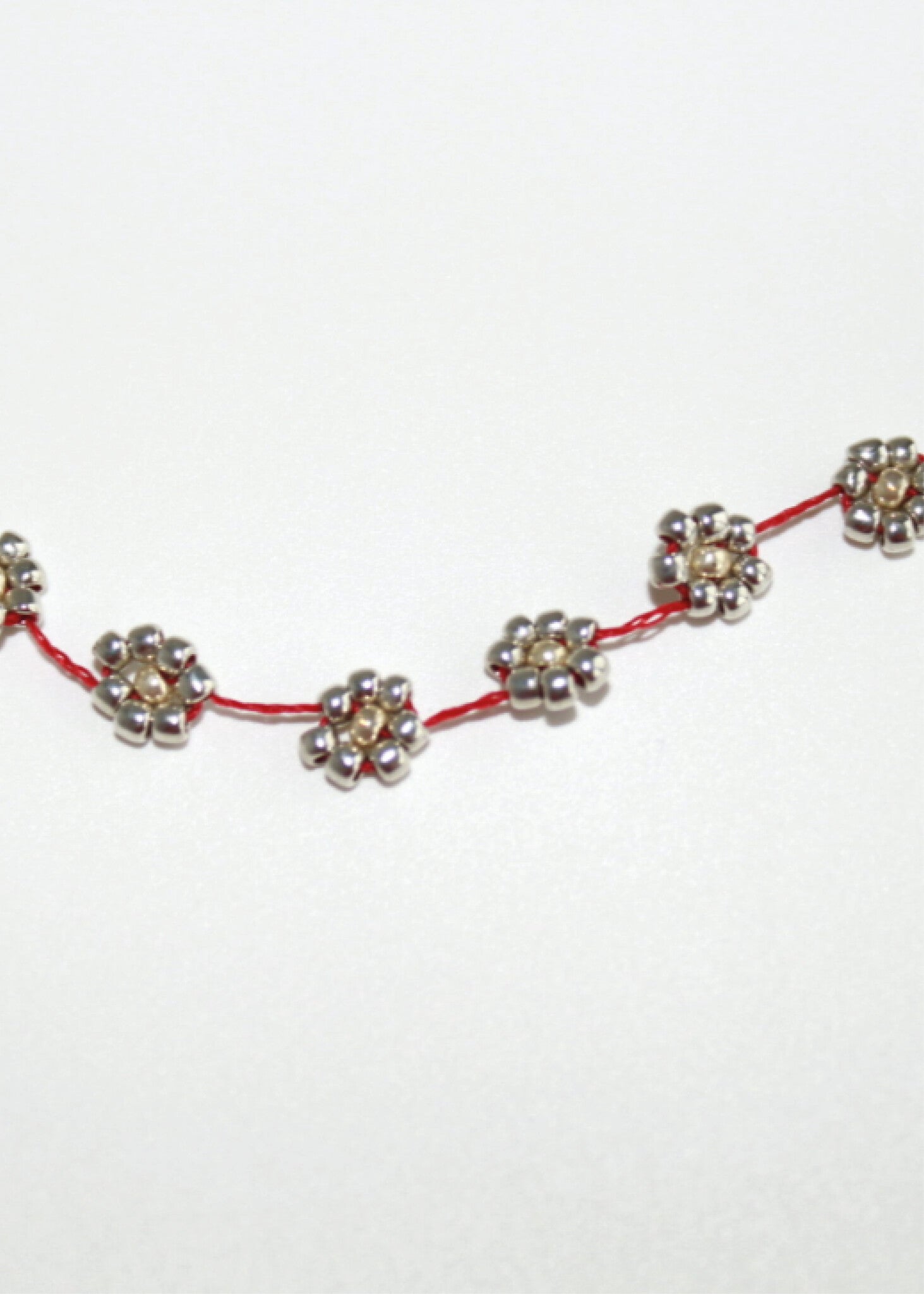 Collier Fiori Labro No.27 Rouge et Argent