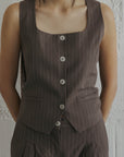 Gilet Frances All Row Taupe