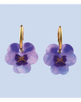 Boucles d'oreilles Pensées Mauves Coucou Suzette