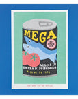 Affichette Riso Mega Sardines 13 x 18 cm We Are Out of Office