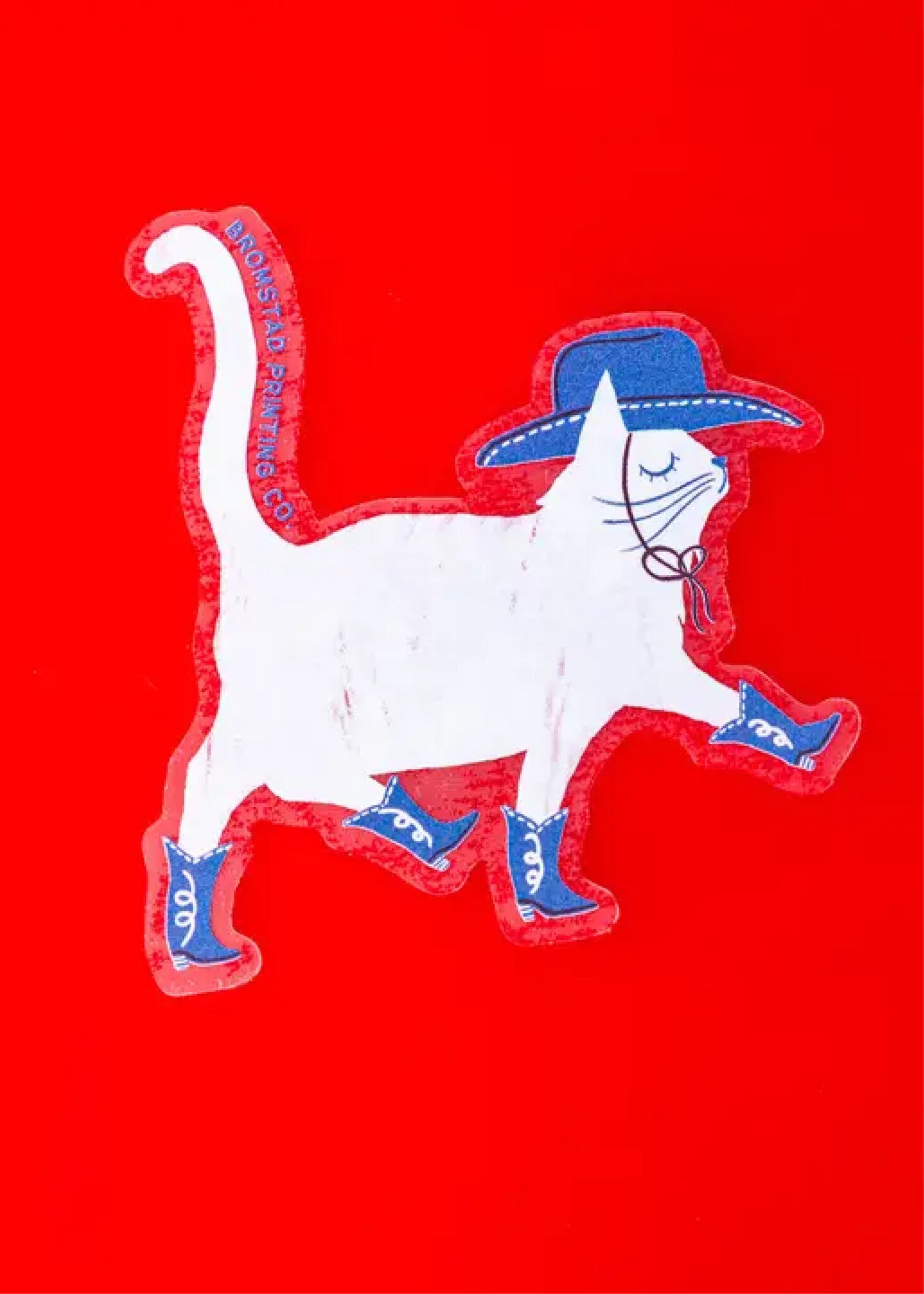 Autocollant Cowboy Cat Bromstad Printing Co