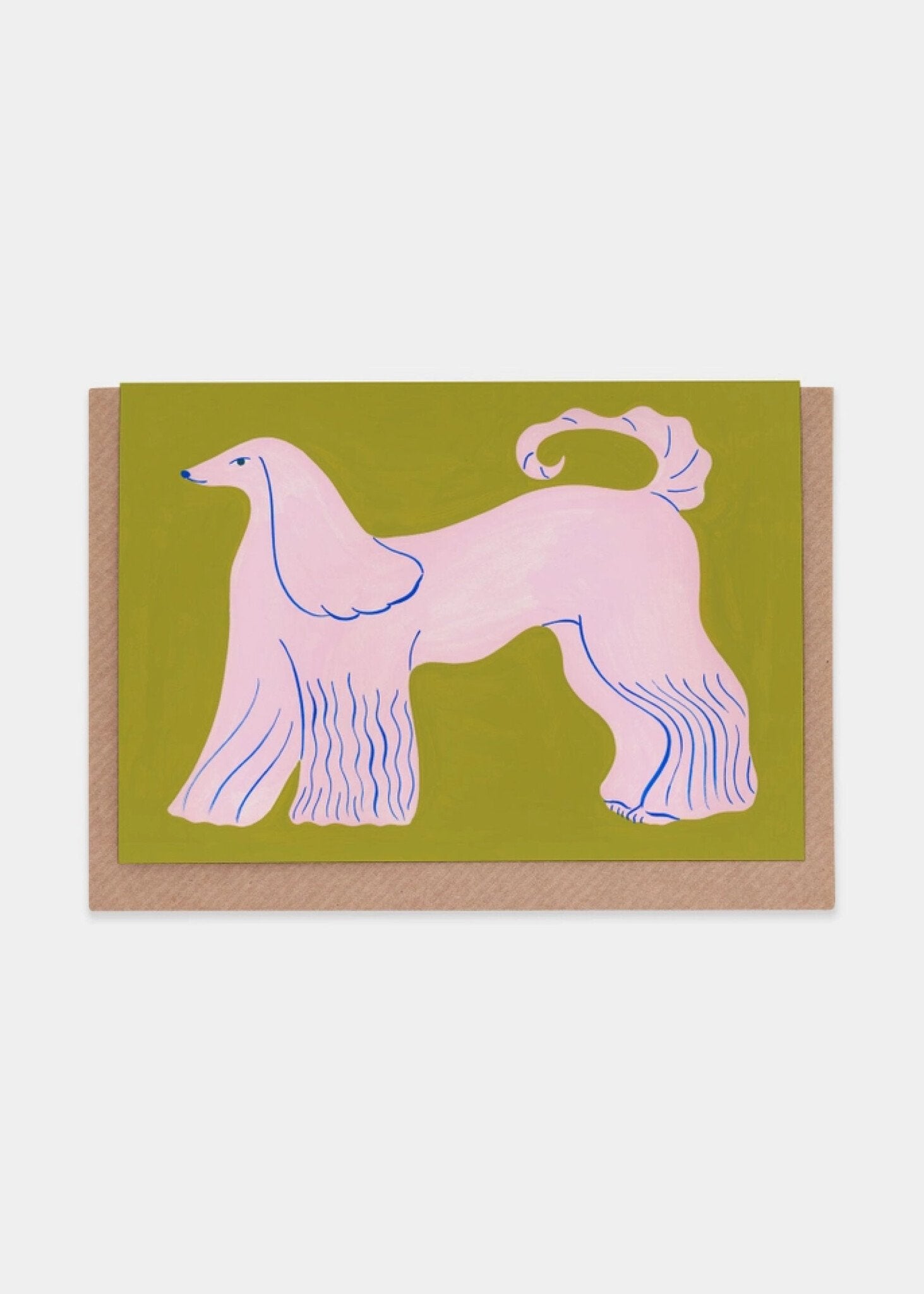 Carte de Souhaits Pink Afghan Hound Evermade