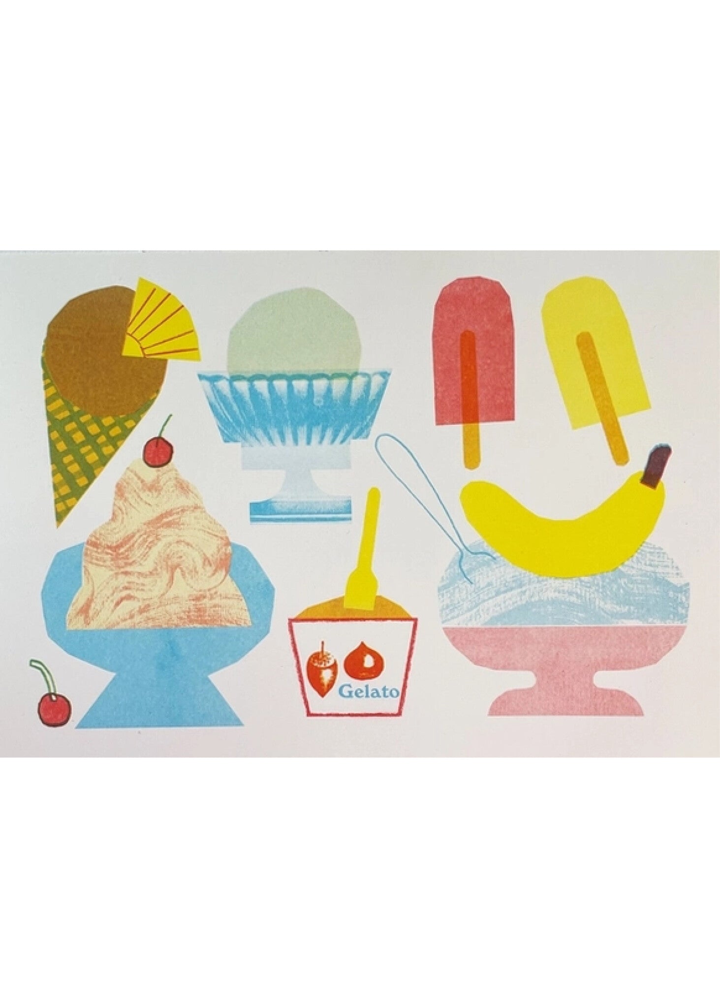 Affiche Riso Ice Cream 8.5 x 11 Lizzie Lomax