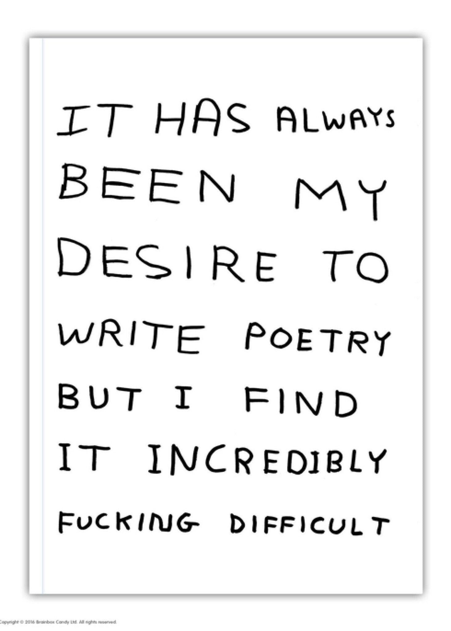 Carnet A5 Write Poetry D. Shrigley