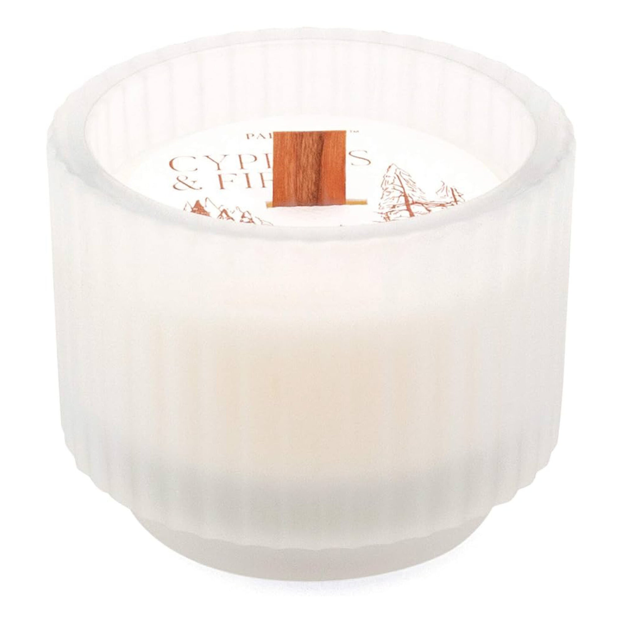 Bougie Cyprès & Sapin 5oz  avec Contenant Verre Givré sur Pied Paddywax