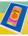 Affichette Riso Can of Paloma Limonade 13 x 18 cm We Are Out of Office