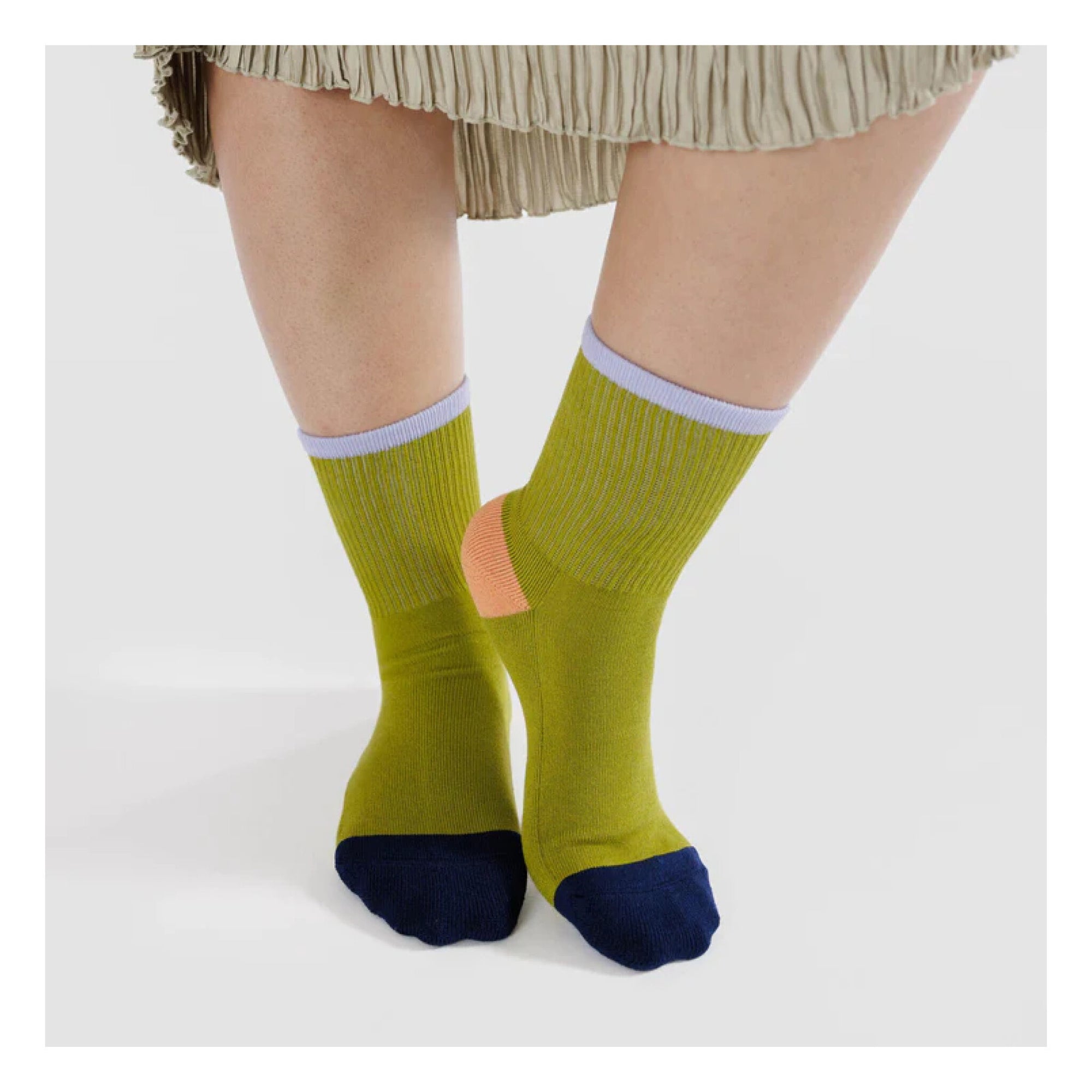 Chaussettes Ribbed Baggu Lemongrass Mix