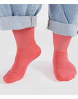 Chaussettes Ribbed Baggu Watermelon Pink