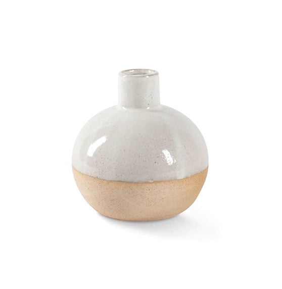 Petit Vase Blanc Fringe SOLDE - Vente Finale