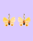 Boucles d'oreilles Papillon Jaune Coucou Suzette