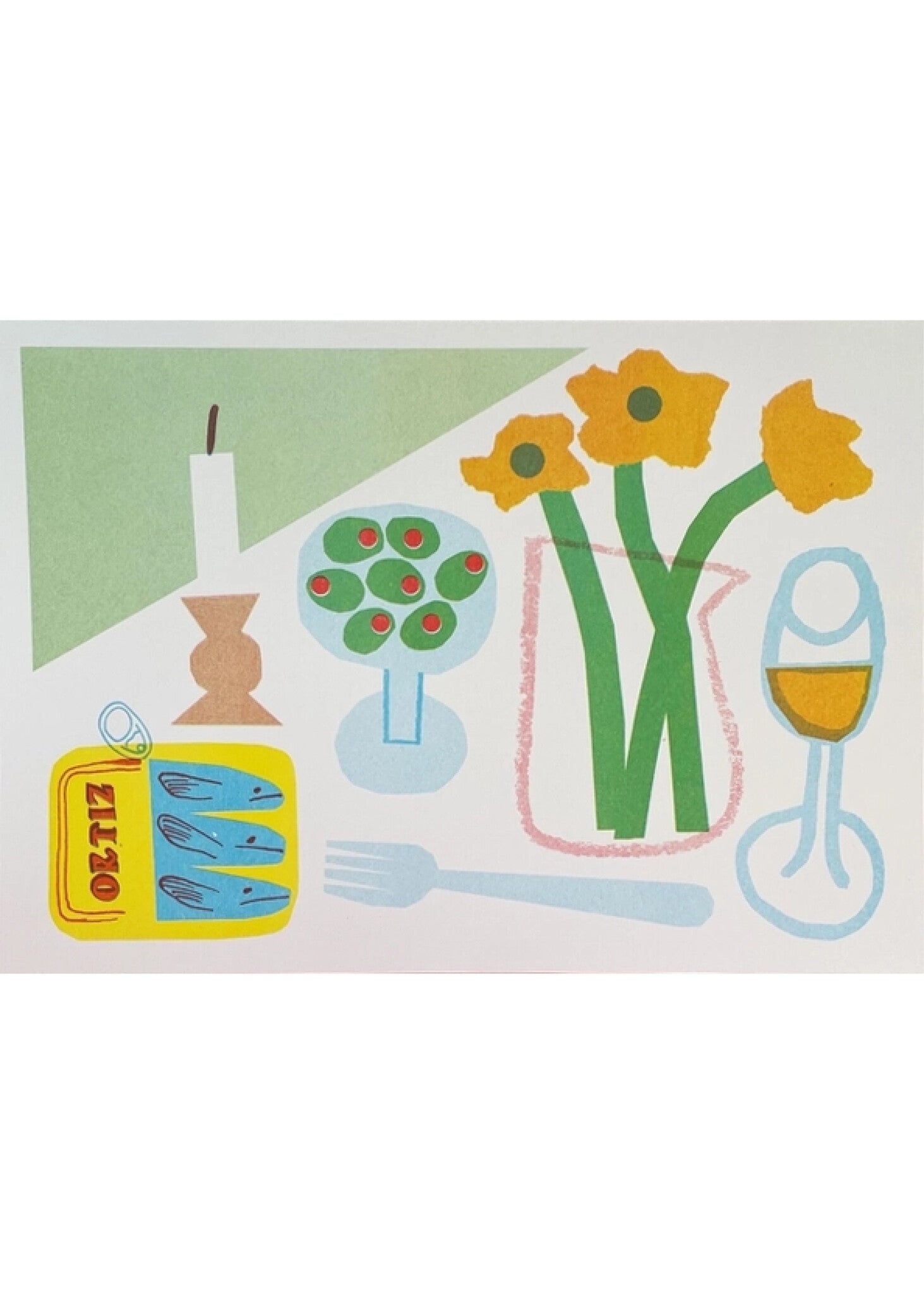 Affiche Riso Spring Table 8.5 x 11 Lizzie Lomax