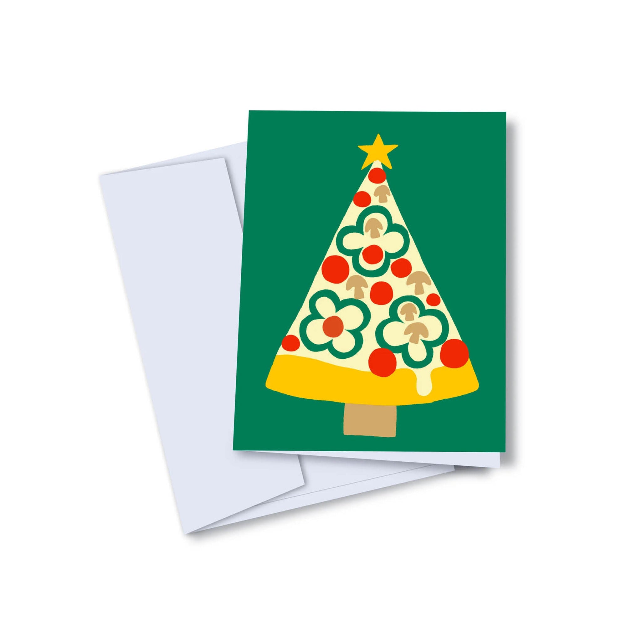 Carte de Souhaits TOUTE Sapin Pizza