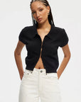 Blouse Polo Diamond Kuwalla Noir