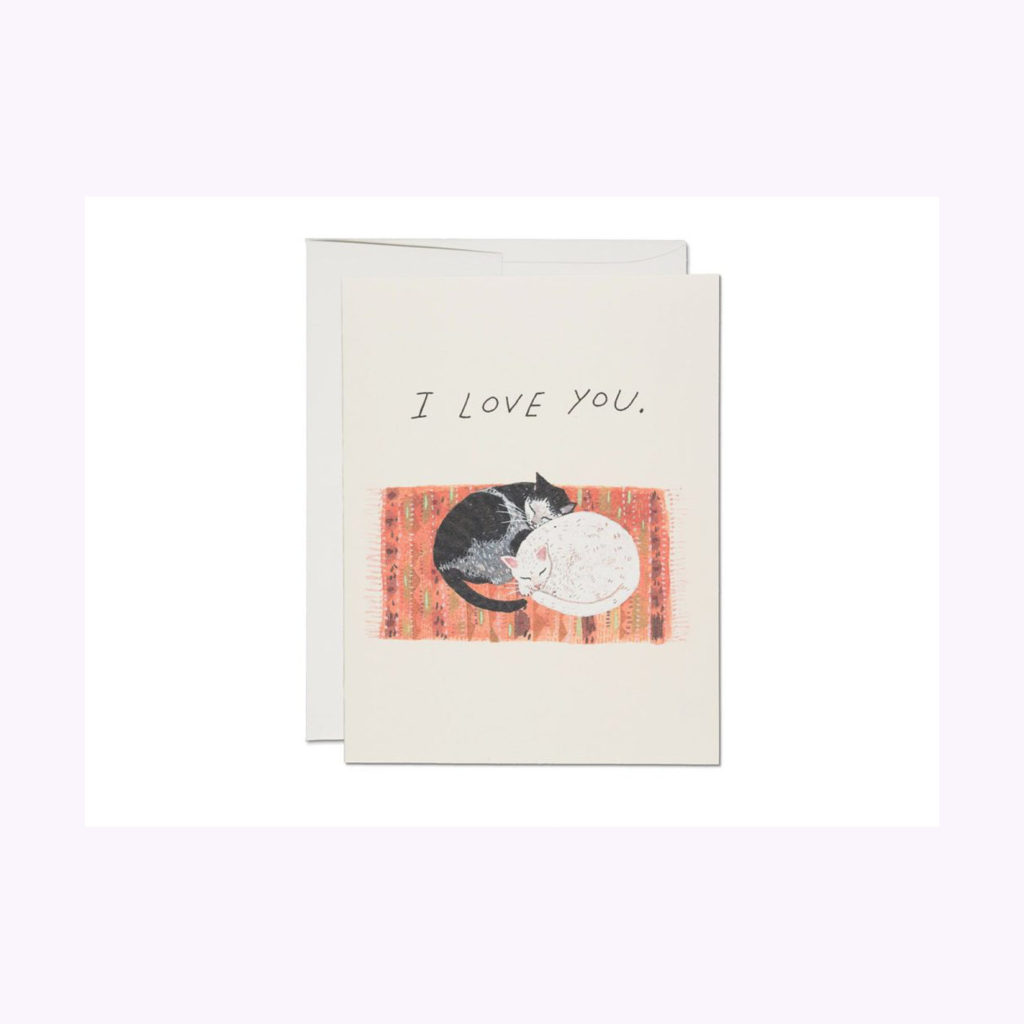 Carte de Souhaits Cat Cuddle Red Cap Cards