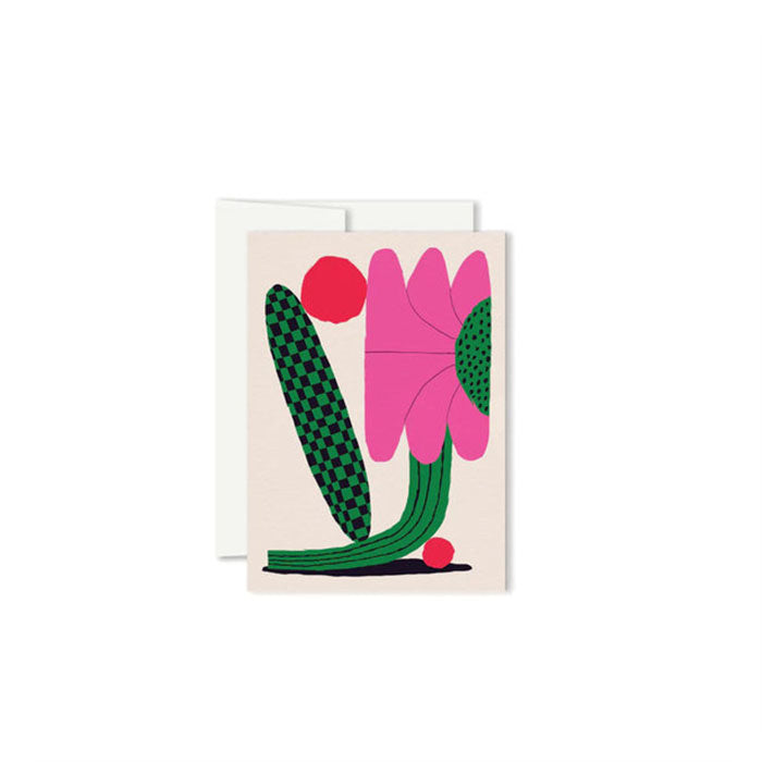 Carte de Souhaits Mini Flo Fuchsia Paperole